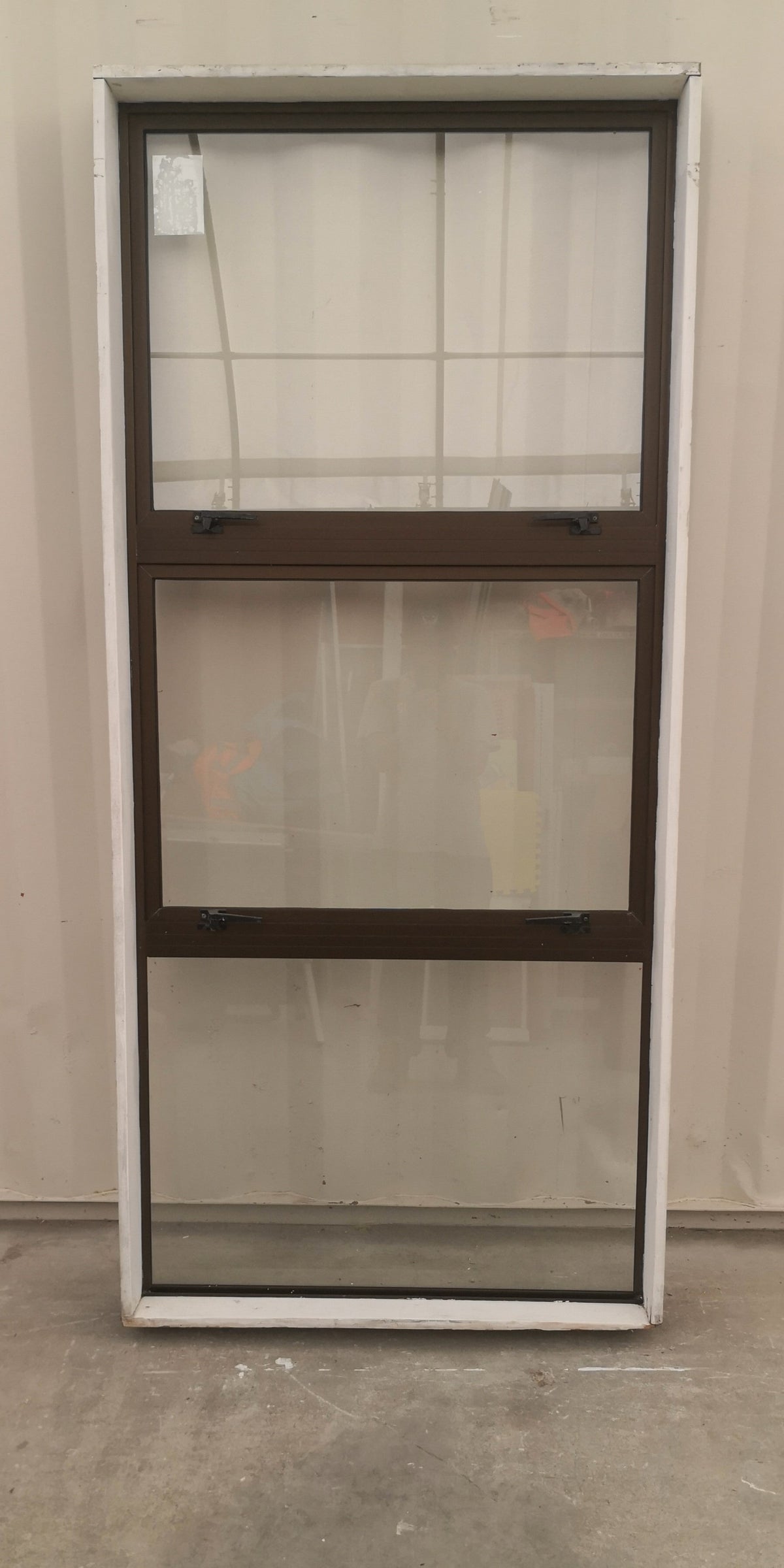 Aluminium Window Brown 910 W  x  2000 H [#4815  SF] Joinery Recycle