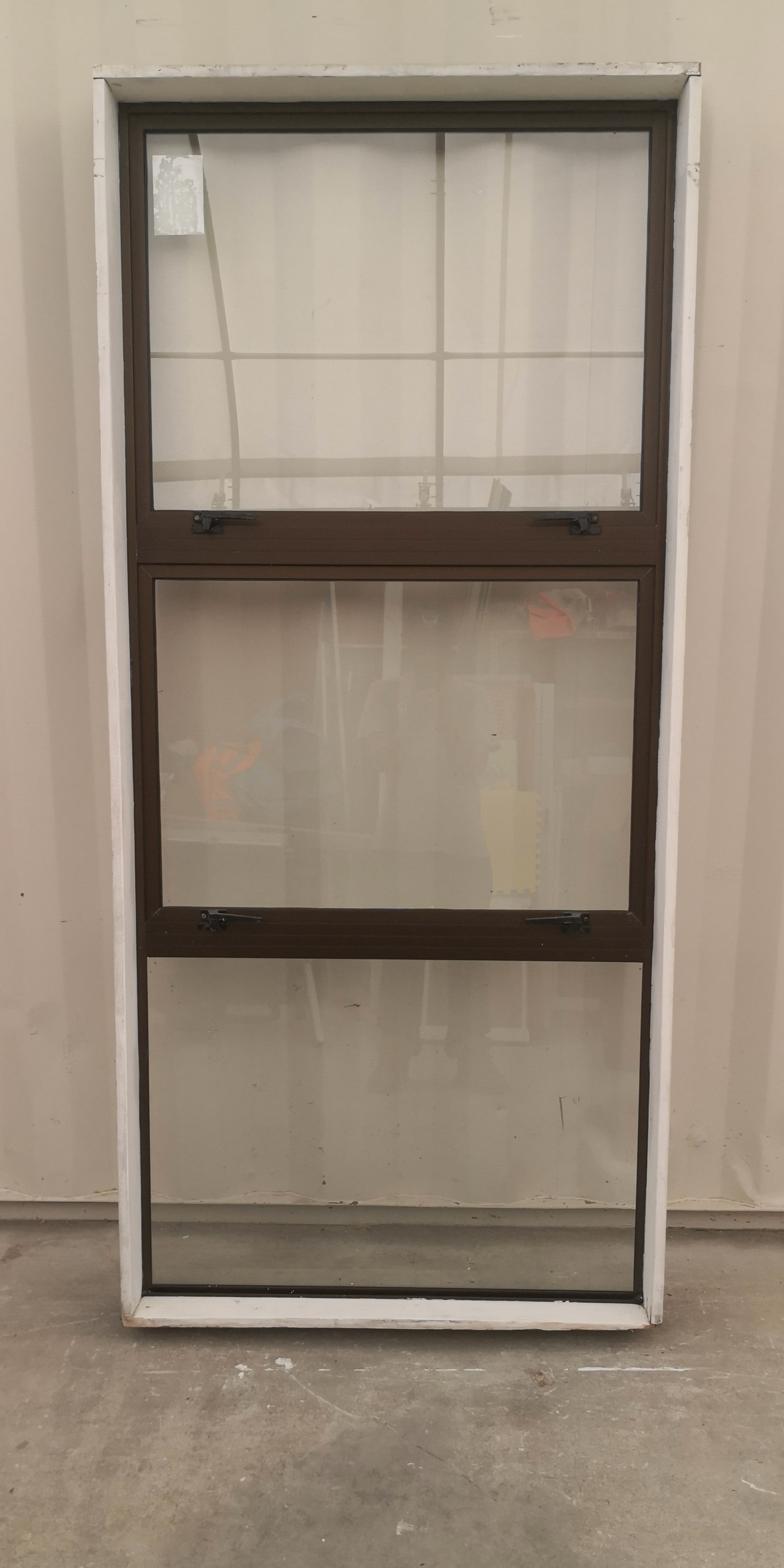 Aluminium Window Brown 910 W  x  2000 H [#4815  SF] Joinery Recycle
