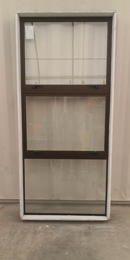 Aluminium Window Brown 910 W  x  2000 H [#4815  SF] Joinery Recycle