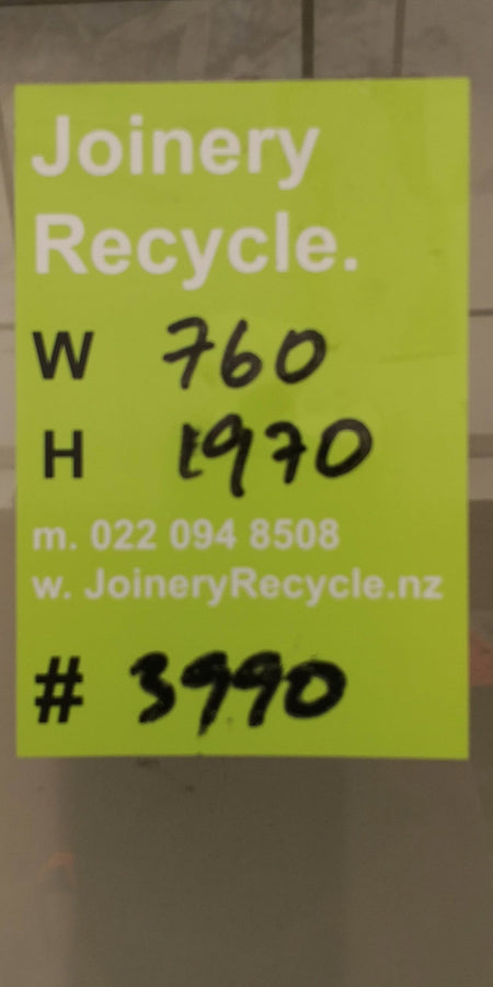 Wood and Glass Single Door 760 W x 1970 H [#3990 SF] Joinery Recycle