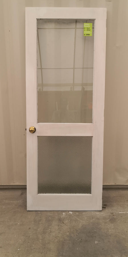Wood and Glass Single Door 760 W x 1970 H [#3990 SF] 1960s Style