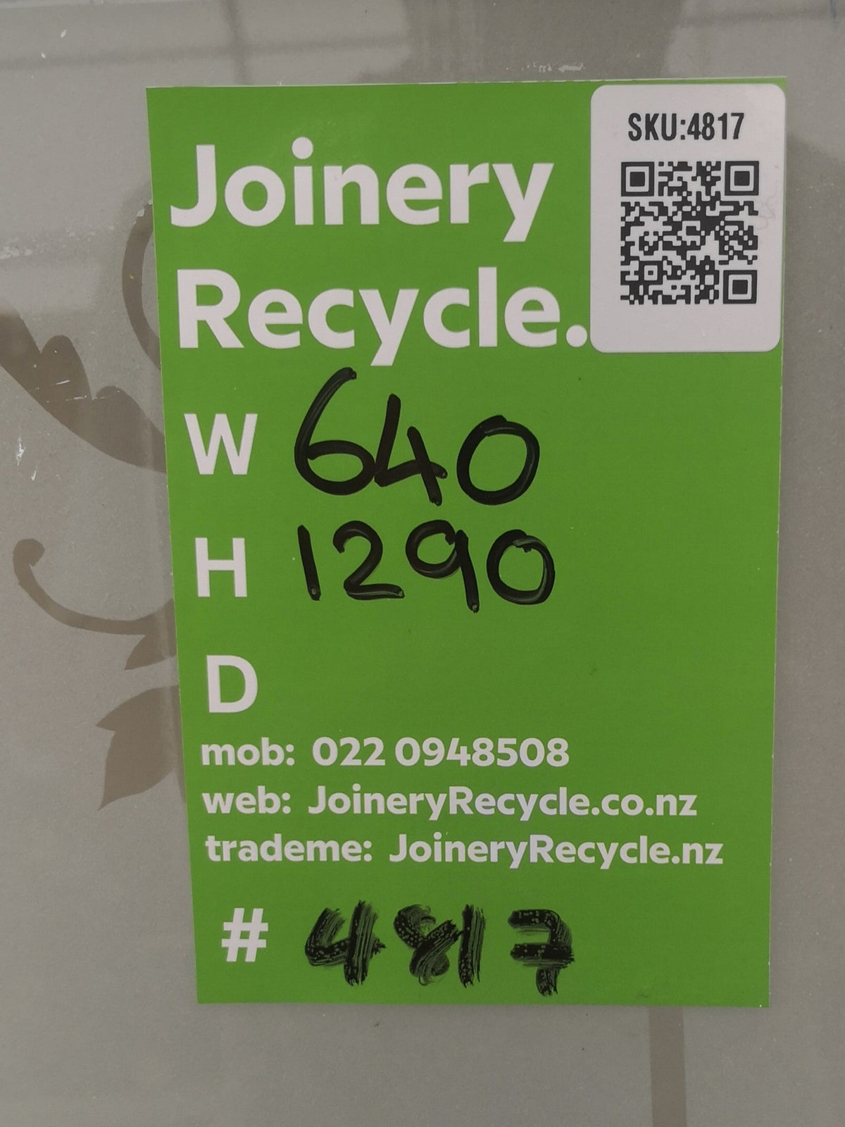 ETCHED GLASS Wooden Window 640 W x  1290 H [#4817 SF] Joinery Recycle