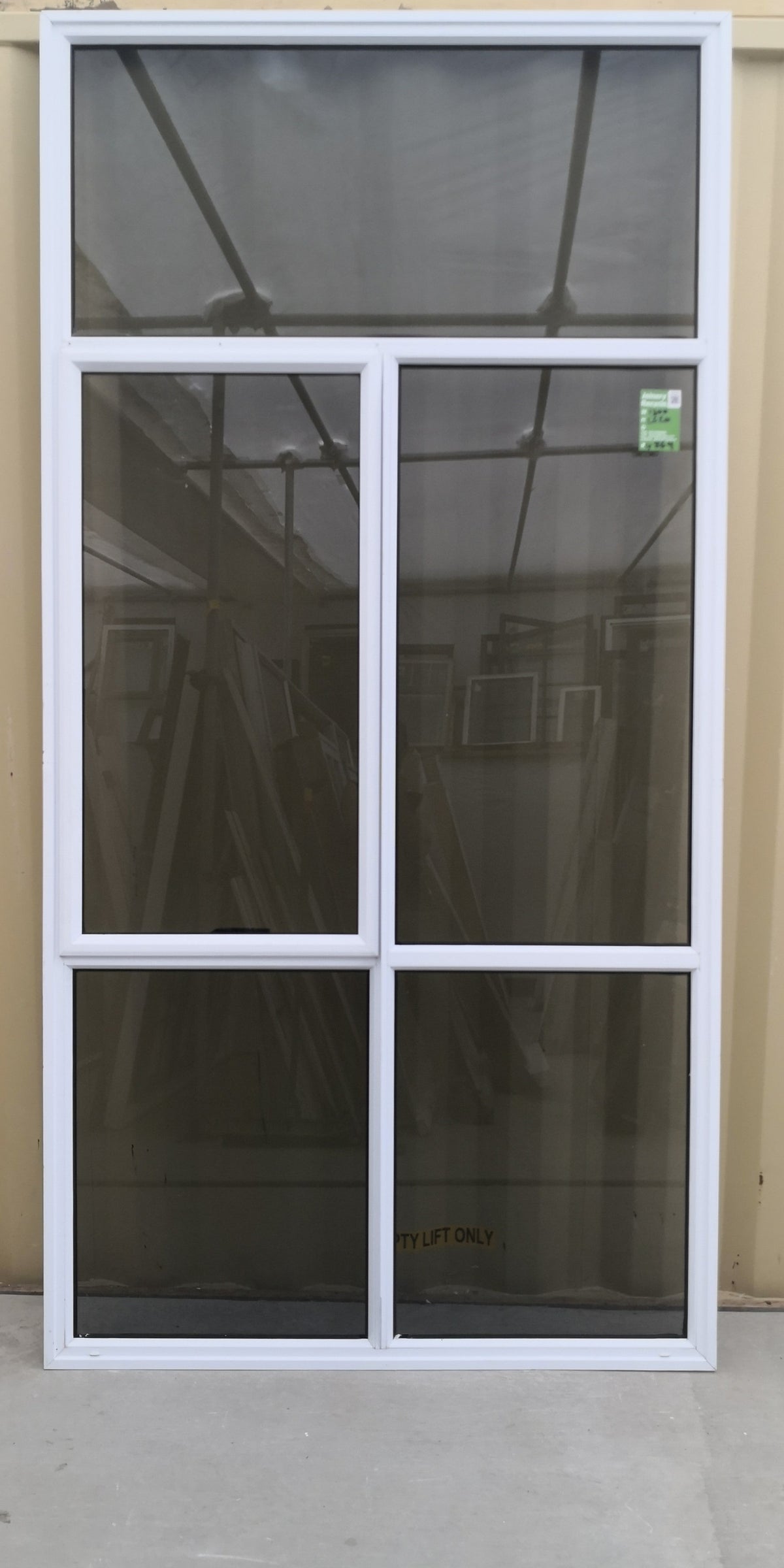 HUGE Aluminium Window White 1300 W  x 2620  H  [#4869 SF] Joinery Recycle