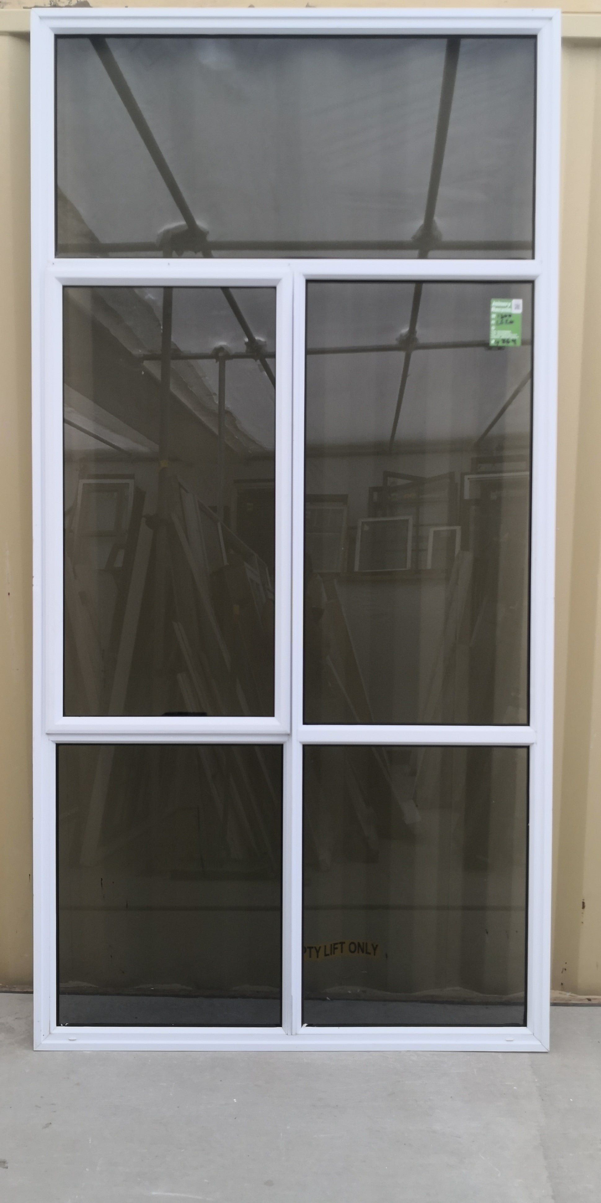 HUGE Aluminium Window White 1300 W  x 2620  H  [#4869 SF] Joinery Recycle