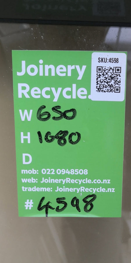 Aluminium Window Brown 650 W  x 1080 H [#4598  SF] Joinery Recycle