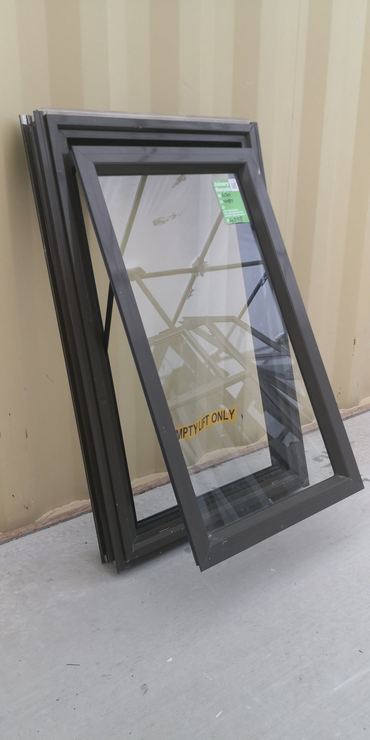 Aluminium Window Brown 650 W  x 1080 H [#4598  SF] Joinery Recycle