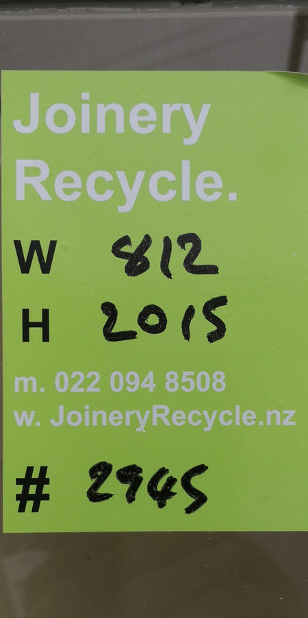 Wood and Glass Single Door 812  W x 2015 H [#2945 SF] Joinery Recycle