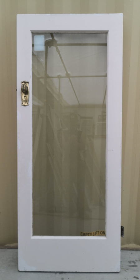 Wood and Glass Single Door 812  W x 2015 H [#2945 SF] Joinery Recycle