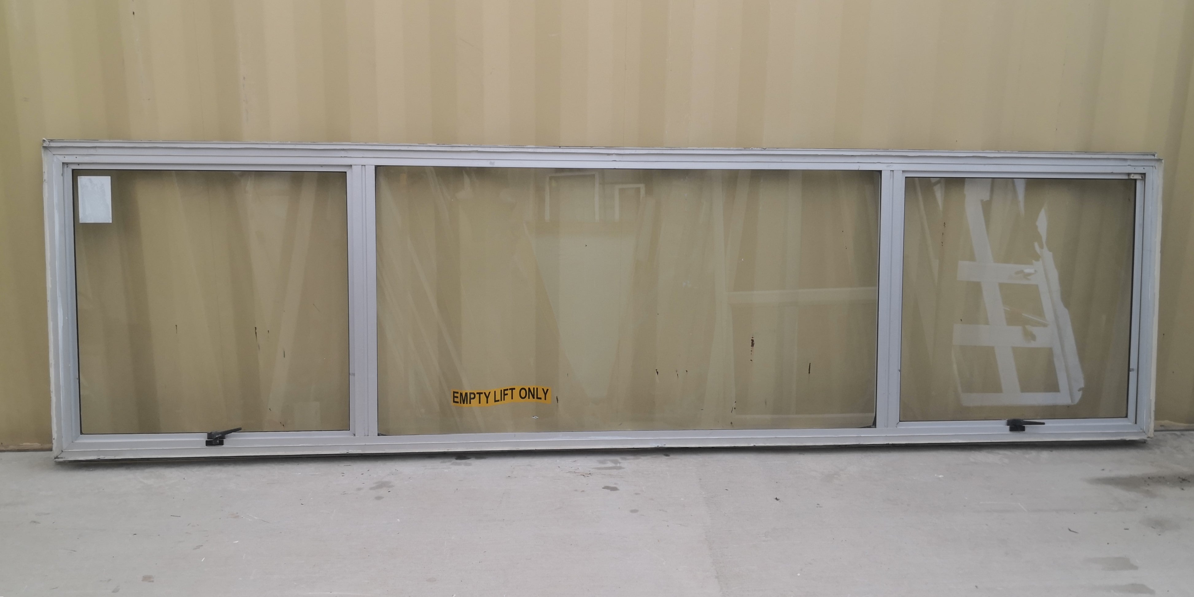 WIDE Aluminium Window Silver  3000 W  x 800 H [#4872 SF] INTERIOR SIDE