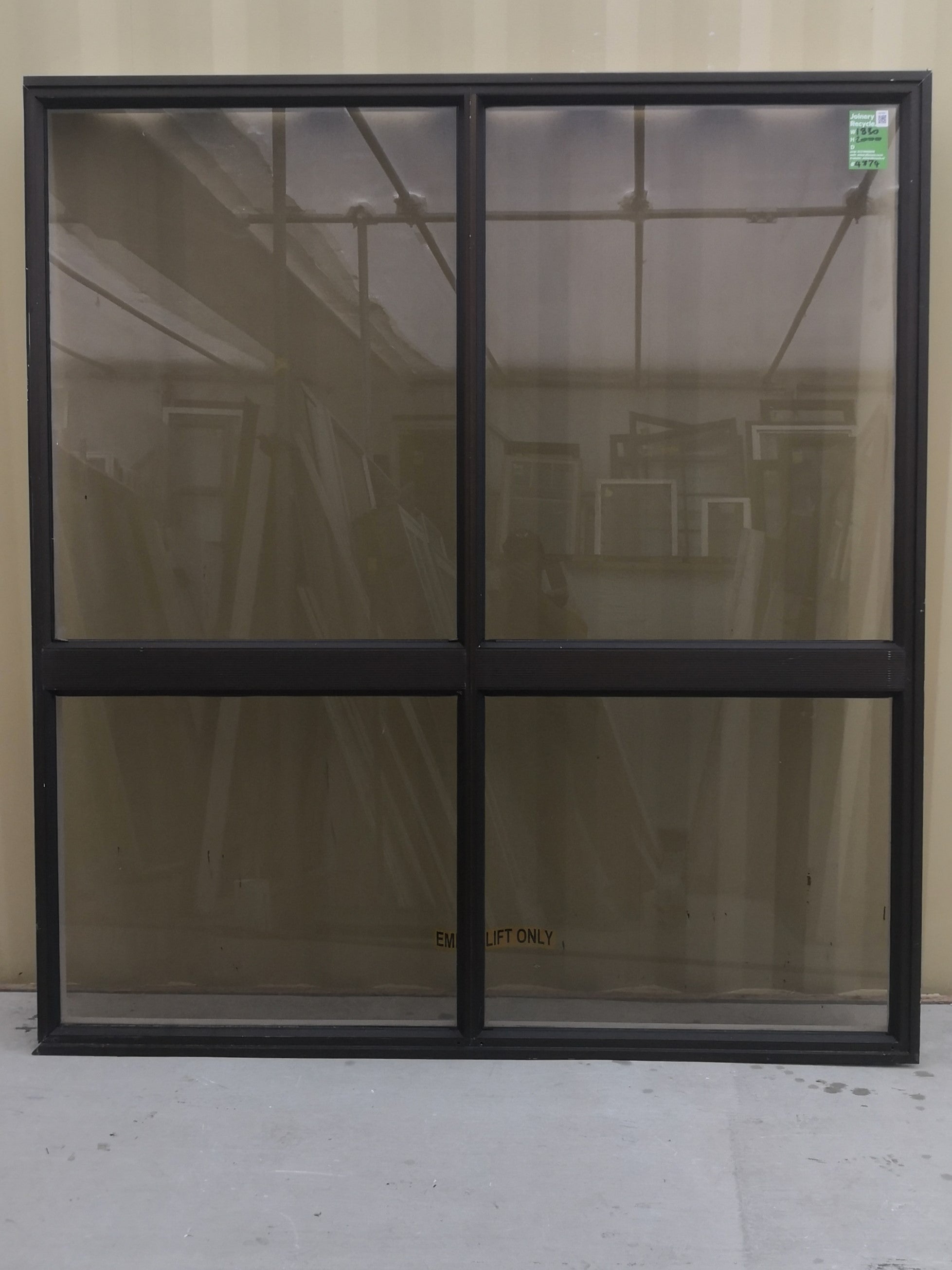 Aluminium Window Brown 1830  W  x 2000 H [#4874 SF] EXTERIOR VIEW