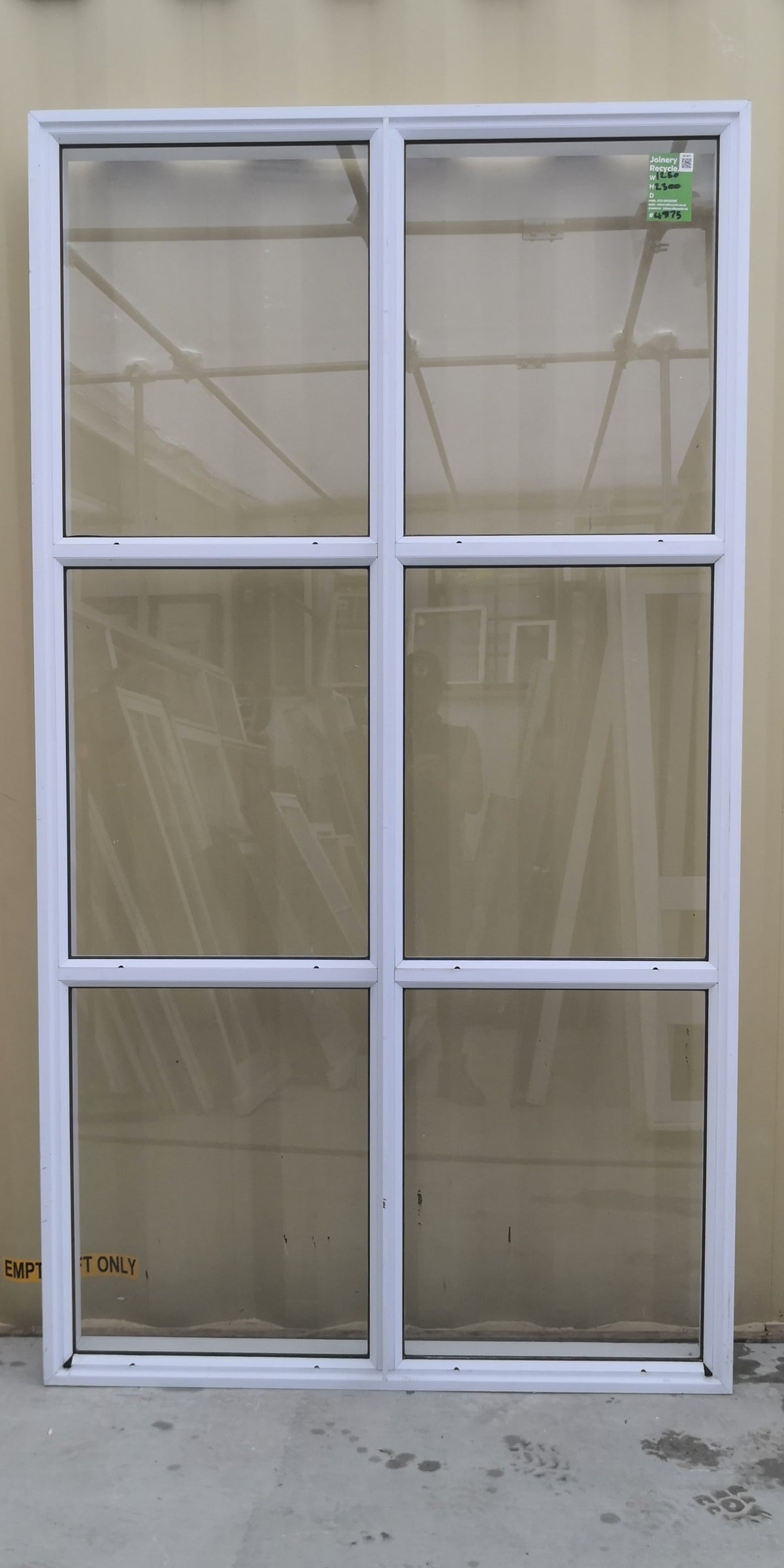 STAIRWELL Aluminium Window White 1250 W  x  2300 H  [#4875 SF] Exterior View