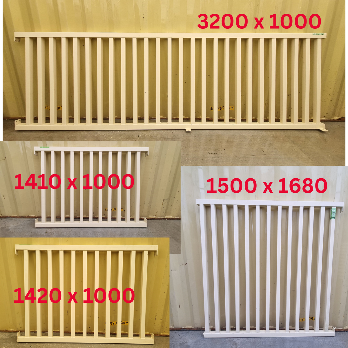 Haevy Duty Aluminium Pool Fence / Ballustrade 7.6 metres [#2129 BLK] Joinery Recycle