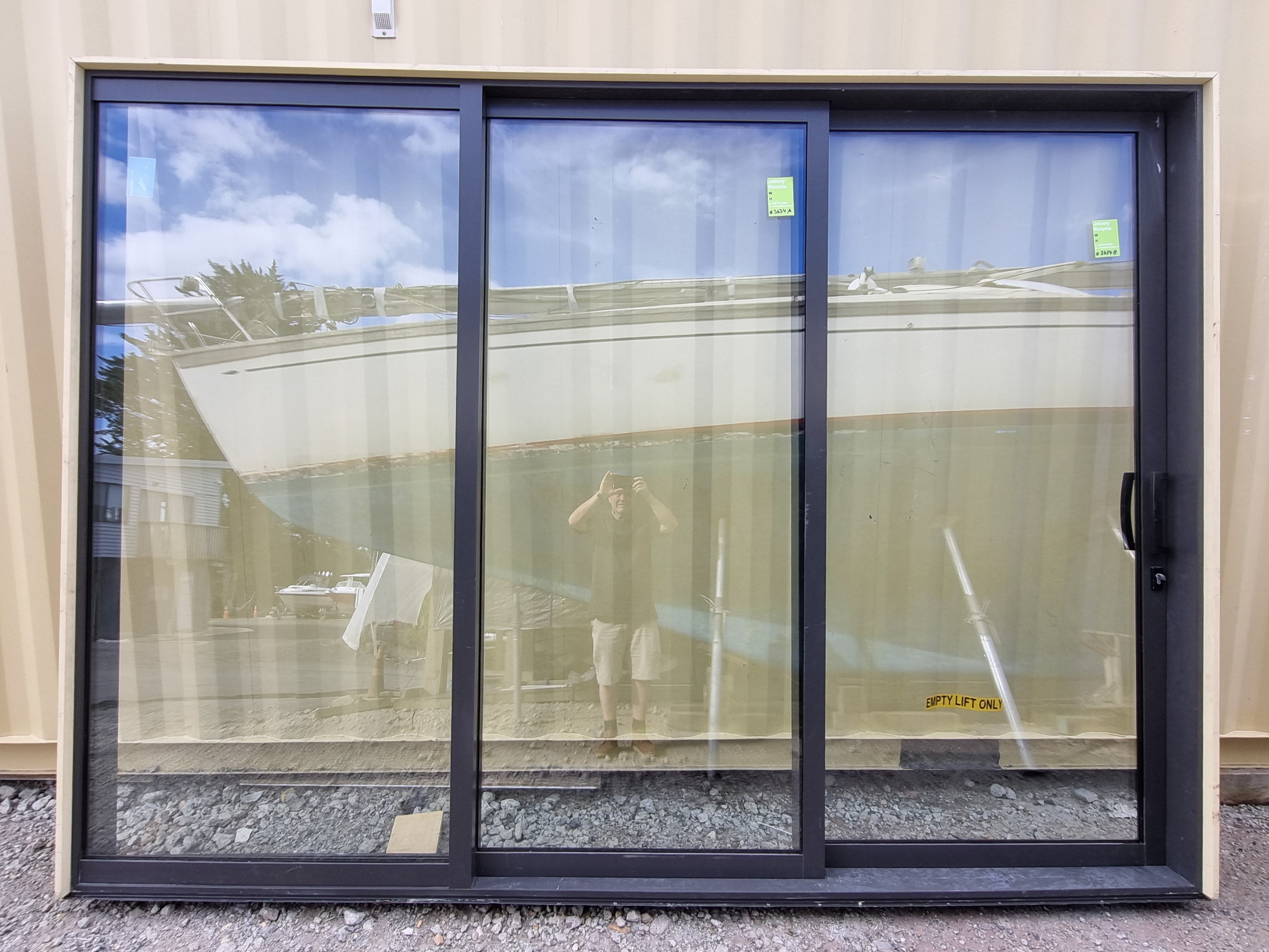 #TEMPLATE *NEAR NEW* - Double Glazed - Stacker Ranch SliderIronsand  W x  H [# SF] (Copy) Joinery Recycle