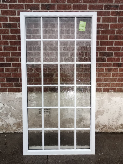 White Colonial Style Aluminium Window 900 W x 1800 H  [#1592] Joinery Recycle