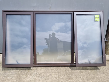 Aluminium Window DOUBLE GLAZED Brown  2000 W  x 1100 H  [#4457 SF] Joinery Recycle